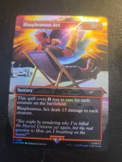 MTG Magic FOIL Blasphemous Act 1756/3004 SLD Deadpool Secret Lair Drop Series LP - Image 1