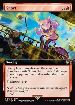 Magic The Gathering MTG SNORT EXTENDED ART Final Fantasy NM - Image 1
