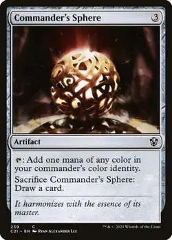 1x Commander's Sphere NM Eng MTG - Commander 2021 - Image 1