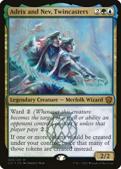 1x Adrix and Nev, Twincasters - Foil NM Eng MTG - Commander 2021 - Image 1