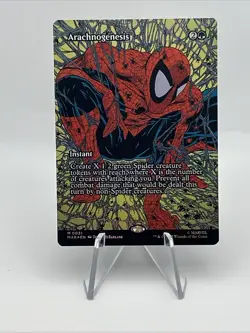 Magic The Gathering Spider-Man Arachnogenesis FOIL BODERLESS MYTHIC 0031 MAR - Image 1