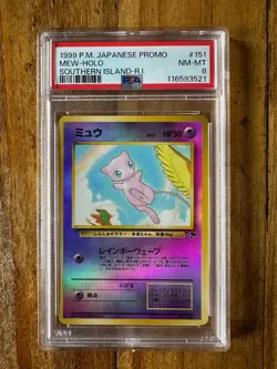 POKEMON TCG - SOUTHERN ISLAND PROMO - MEW REVERSE HOLO 151 - PSA 8 - Image 1