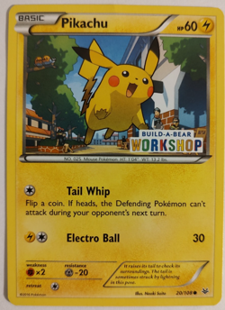 Pokemon TCG Pikachu Build-A-Bear Workshop Promo 20/108 Promo Promo - Image 1