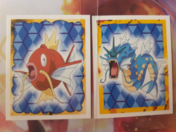 Magikarp + Gyarados #129, 130 1999 Merlin Pokemon Set of 2 Stickers LP-NM - Image 1