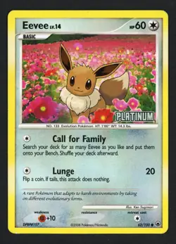 Eevee Platinum Stamp 62/100 Burger King Promo Pokemon TCG - Image 1