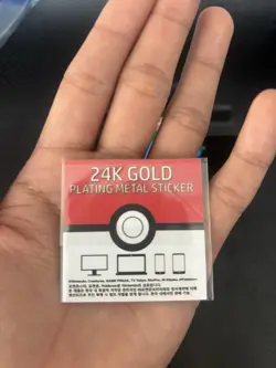 Psyduck 24K Gold-Plated Pokemon Sticker Korean Striking Candy - Image 3