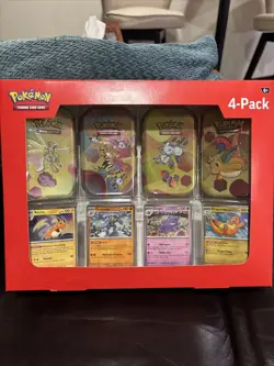 Pokemon TCG: Scarlet & Violet 151 Mini Tins 4 Pack SAMS CLUB SEALED IN HAND NEW - Image 1