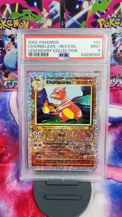 Pokemon 2002 Legendary Collection Charmeleon Reverse Holo Foil 37/110 PSA 9 MINT - Image 1