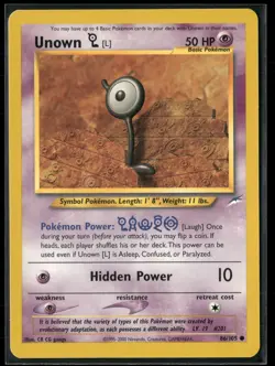 Pokemon - Neo Destiny Unown L 86/105 LP - Image 1
