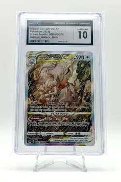 2023 POKEMON CROWN ZENITH HISUIAN ZOROARK VSTAR GG56/GG70 CGC 10 - Image 1
