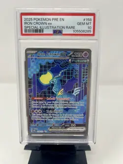 Pokemon Prismatic Evolutions Iron Crown EX PSA 10 - 158/131 🌎 📦 - Image 1