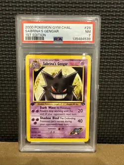 2000 Gym Challenge 1st Edition Rare Sabrina’s Gengar Pokemon PSA 7 29/132 - Image 1