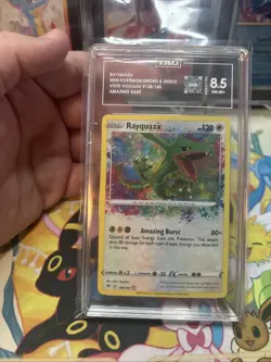 Pokemon Sword & Shield Vivid Voltage 138/185 Rayquaza Amazing Rare TAG 8.5 - Image 1