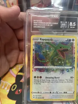 Pokemon Sword & Shield Vivid Voltage 138/185 Rayquaza Amazing Rare TAG 8.5 - Image 2