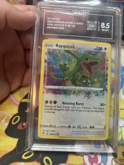 Pokemon Sword & Shield Vivid Voltage 138/185 Rayquaza Amazing Rare TAG 8.5 - Image 4