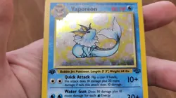 Pokemon 1st Edition Vaporeon Holo Jungle Lightly Played 12/64 WOTC Free Shipping - Image 2
