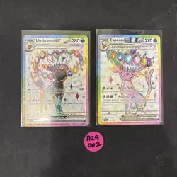 Espeon EX 175 & Umbreon 176 Prismatic Figure Collection Promo Combo NM Pokemon - Image 1