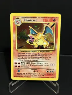 Pokemon TCG Charizard Base Set 4/102 Holo Unlimited Holo Rare LP - Image 1