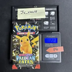 22.1g! HEAVY Paldean Fates Booster Pack Pokemon TCG - Mint - Pikachu Art - Image 1