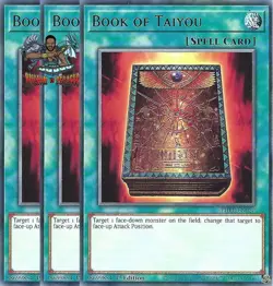 Yugioh! 3x Book of Taiyou PHRE-EN052 Rare 1st Ed NM - Image 1