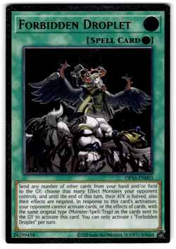 YUGIOH FORBIDDEN DROPLET ULTIMATE RARE NM OP16-EN003 - Image 1
