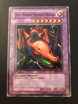 Yu-Gi-Oh! Twin-Headed Thunder Dragon, MRD-E120, Super Rare, 1. Edition, ENG, PL - Image 1