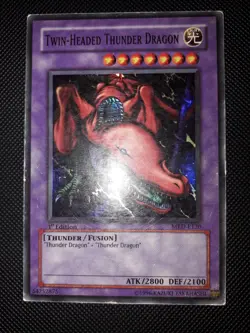 Yu-Gi-Oh! Twin-Headed Thunder Dragon, MRD-E120, Super Rare, 1. Edition, ENG, PL - Image 2