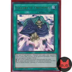 Yugioh Lullaby of Obedience DPRP-EN009 Ultra Rare 1st Edition NM - Image 1