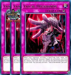 Yugioh! 3x Yad'al-Hecahands PHRE-EN011 Rare 1st Ed NM - Image 1