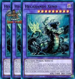Yugioh! 3x Hecahands Xeno PHRE-EN007 Super Rare 1st Ed NM - Image 1