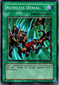 Yugioh Ruthless Denial DP04-EN024 Super Rare NM - Image 1