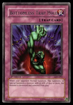 BOTTOMLESS TRAP HOLE LOD-092 RARE LEGACY OF DARKNESS YU-GI-OH - Image 1