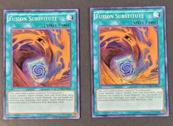 Yugioh TCG - 2x Fusion Substitute - FUEN-EN041 - NM - 1st Ed - Super Rare 2017 - Image 1