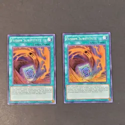 Yugioh TCG - 2x Fusion Substitute - FUEN-EN041 - NM - 1st Ed - Super Rare 2017 - Image 2