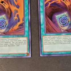 Yugioh TCG - 2x Fusion Substitute - FUEN-EN041 - NM - 1st Ed - Super Rare 2017 - Image 3