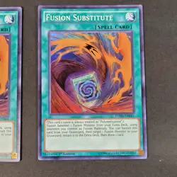 Yugioh TCG - 2x Fusion Substitute - FUEN-EN041 - NM - 1st Ed - Super Rare 2017 - Image 4