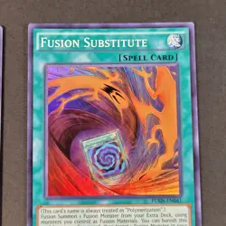 Yugioh TCG - 2x Fusion Substitute - FUEN-EN041 - NM - 1st Ed - Super Rare 2017 - Image 5