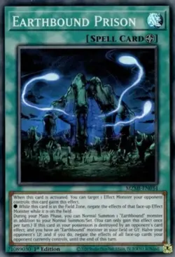 Earthbound Prison - MZMI-EN034 - Super Rare - 1st Edition Near Mint Yugioh! Card - Image 1