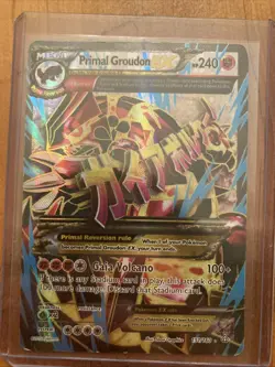 Pokemon Primal Groupon-EX TCG Full Art Holo Card 151/160 LP/MP Condition - Image 1