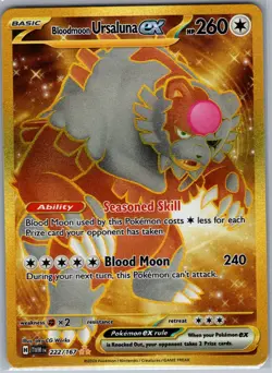 Bloodmoon Ursaluna ex - 222/167 SV06: Twilight Masquerade - Pokemon Card - NM - Image 1