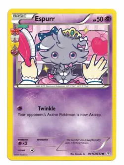 Pokemon Card: Espurr RC14/RC32 XY Generations Radiant Collection Rare! EX - Image 1