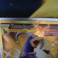 Pokemon TCG Houndoom Gold Secret Holo Rare Card 179/163 Battle Styles Full Art - Image 2