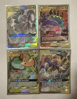 Naganadel & Guzzlord GX Cosmic Eclipse 2019 Secret Pokemon Card TCG + 3 Other TT - Image 4
