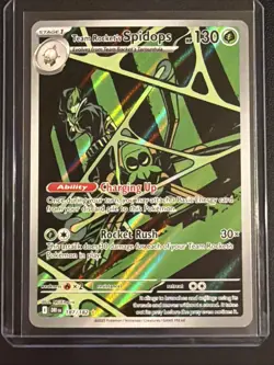 Pokemon TCG Team Rockets Spidops Illustration Rare Card 187/182 Destined Rivals - Image 1
