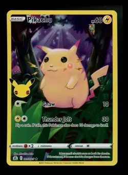 #8 Pikachu 005/025 Celebrations 2021 Holo Rare 25th Anniversary Pokemon Card TCG - Image 1
