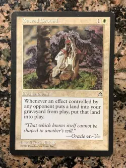 MTG Sacred Ground x1 Stronghold, Magic the Gathering - Image 1