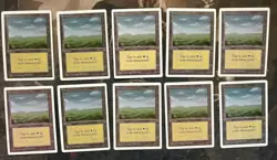 *** UNLIMITED 10x Plains (Summer) *** EX+ Clean! - Magic MtG - Image 1