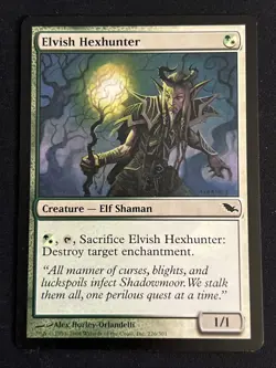 1x Elvish Hexhunter (226) Shadowmoor LP MTG Magic the Gathering x1 MKE - Image 1