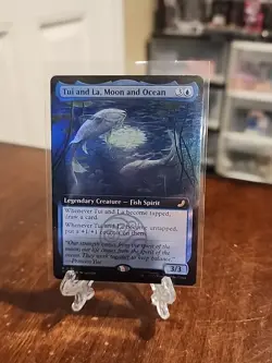 MTG Magic The Gathering Avatar Extended Art Rare FOIL Tui and La Moon and Ocean - Image 1