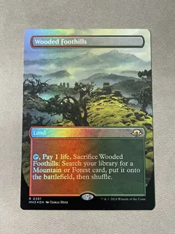Wooded Foothills Borderless FOIL #361 | MH3 Modern Horizons 3 | MTG NM - Image 1